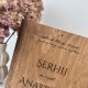 Оригинальный подарок гонит на годовщину свадьбы – деревянный альбом с именной гравировкой