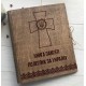 Книга памяти погибших за Украину в деревянной обложке.