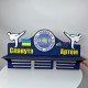 Большая медальница с подставкой для кубков Тхэквондо с логотипом клуба