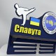 Большая медальница с подставкой для кубков Тхэквондо с логотипом клуба