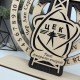 Настольный вечный календарь – оригинальный подарок для энергетика, деревянный календарь с логотипом.
