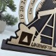 Настольный вечный календарь – оригинальный подарок для работников нефтяной сферы, деревянный календарь.