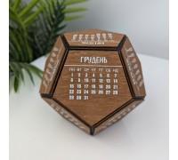 Tischkalender aus Holz, origineller 3D-Kalender, Firmengeschenk mit Logo.