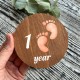 Карточки по месяцам для фотосессии первого года ребенка, набор деревянных табличек с 1 по 12 месяц
