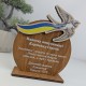 An award for kindergarten graduates, a wooden cup for children in preschool.