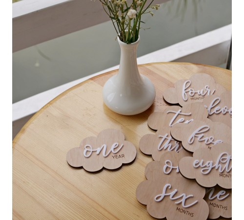 A set of plates for monthly newborn photos, 12 cards for a photo session of a child from 1 month to a year A set of plates for monthly newborn photos, 12 cards for a photo session of a child from 1 month to a year
