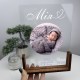 Печать детского фото на акриле, детский акриловый постер с метрикой и именем.