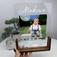 Прозрачный акриловый детский постер с метрикой ребенка.