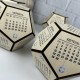 Оригинальный деревянный календарь на стол с логотипом компании.
