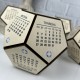 Оригинальный деревянный календарь на стол с логотипом компании.