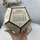 Оригинальный деревянный календарь на стол с логотипом компании.
