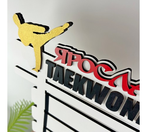 Holder for Taekwon-Do belts, named wooden holder for Taekwondo belts Holder for Taekwon-Do belts, named wooden holder for Taekwondo belts
