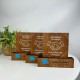 Named wooden award, award with words of thanks, wooden statuette with name inscription
