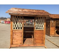 Gartenpavillon aus Holz 2,0 x 2,4 x 2,8 m, günstig im Großhandel vom Hersteller Wood Gazebo 003.
