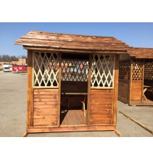 Альтанка дерев'яна 2,0х2,4х2,8 м садова недорого оптом від виробника Wood Gazebo 003