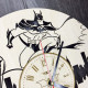 Holzwanduhr "Batman"
