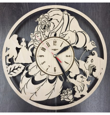 Originelle Wanduhr „Die Schöne und das Biest“
