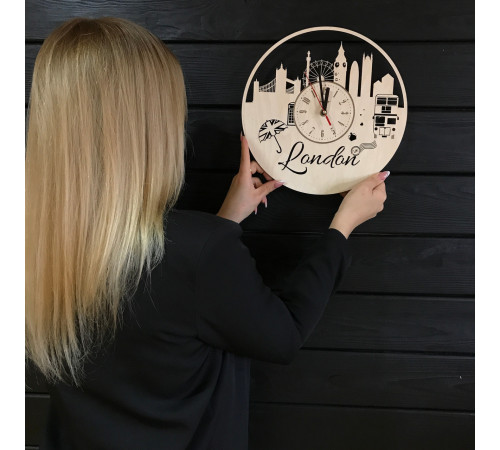Kunst-Wanduhr "London"