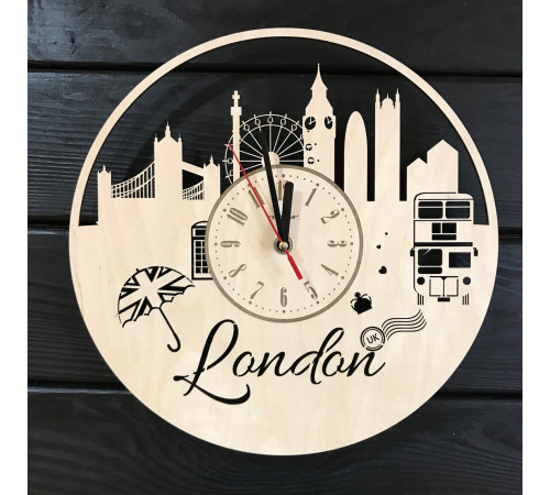 Kunst-Wanduhr "London"