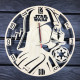 Handgefertigte Wanduhr „Star Wars Time“