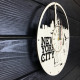 Runde Wanduhr aus Holz "New York. Freiheitsstatue"