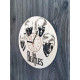 Designer-Wanduhr aus Holz „Fab Four“