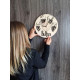 Designer-Wanduhr aus Holz „Fab Four“