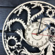 Große originelle Wanduhr für das Wohnzimmer "Game of Thrones"