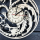 Große originelle Wanduhr für das Wohnzimmer "Game of Thrones"
