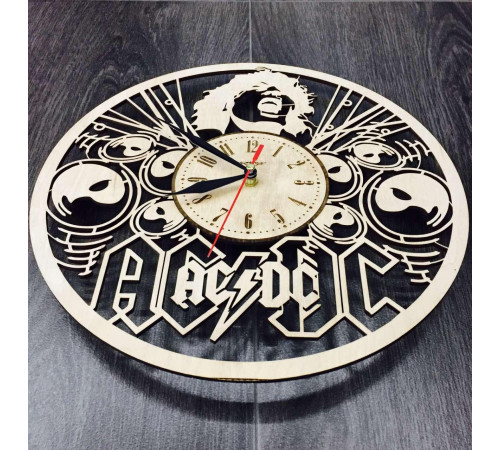 AC/DC Konzept Wanduhr