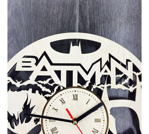 Lautlose Wanduhr "Batman"