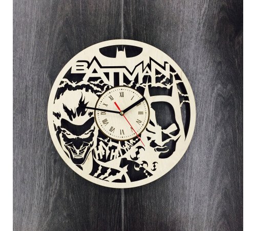 Lautlose Wanduhr "Batman"