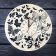 Wall clock on the beach "Flight of Butterflies"