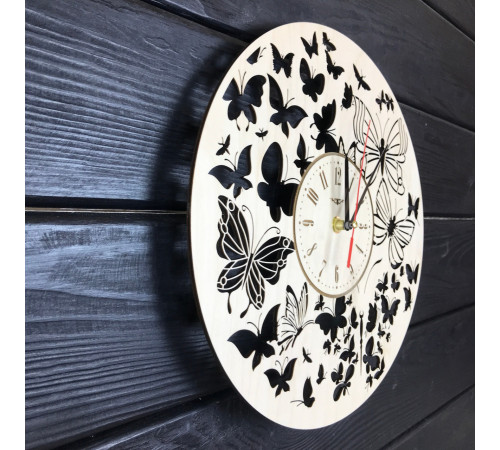 Wall clock on the beach "Flight of Butterflies"