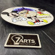 Handmade colorful wall clock "Walt Disney"