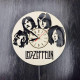 Wooden round art wall clock "Led Zeppelin"