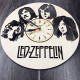 Wooden round art wall clock "Led Zeppelin"