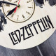 Wooden round art wall clock "Led Zeppelin"