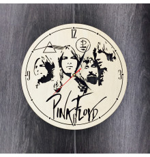 Geräuschlose Wanduhr aus Holz von Pink Floyd