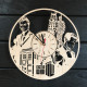 Laser-engraved Doctor Who wall clock
