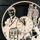 Laser-engraved Doctor Who wall clock