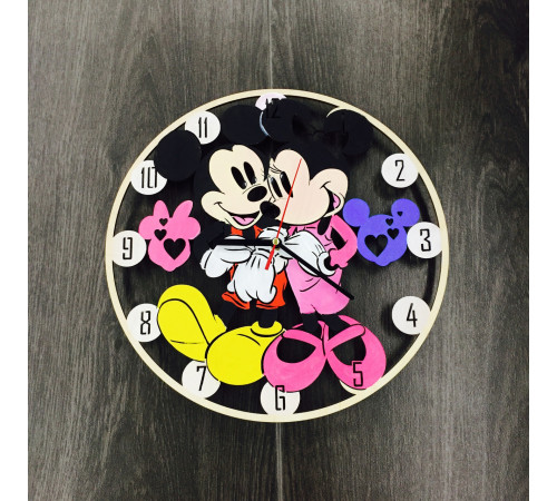 Children's wall clock "Mickey Mouse" in color