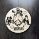 Oryginalny drewniany zegar "Nirvana"