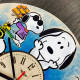 Children's wall clock made of colored wood "Snoopy"