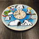 Children's wall clock made of colored wood "Snoopy"