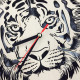 Leise Holzwanduhr "Tiger"