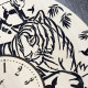 Wall clock, designer "Jungle", natural wood