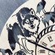 Wall clock, designer "Jungle", natural wood