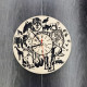 Wall clock, designer "Jungle", natural wood