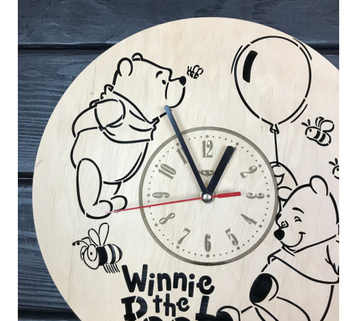 Children's wooden wall clock "Winnie the Pooh"